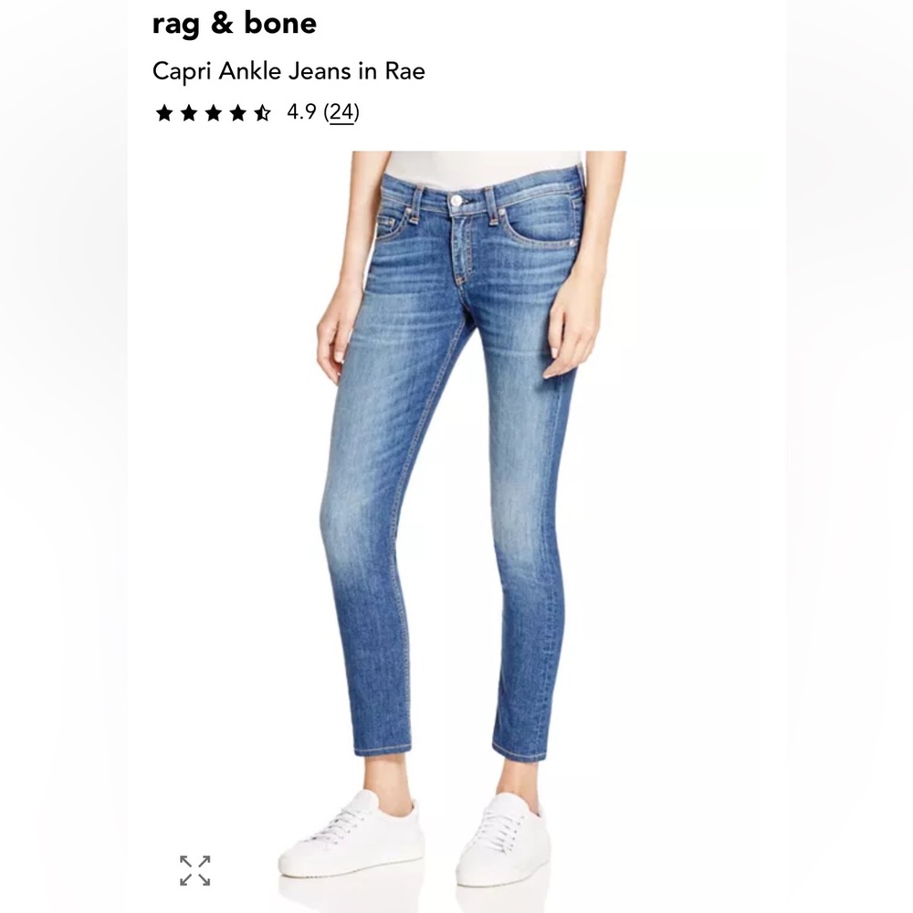Rag & Bone Women's Light Blue Capri Ankle Jeans size 24